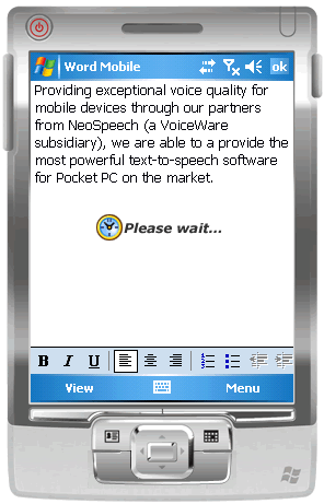 TextSpeech Pro for Windows Mobile Professional (Pocket PC)