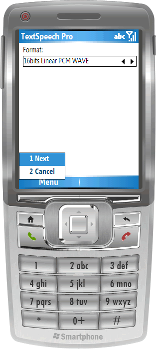 TextSpeech Pro for Windows Mobile Classic (Smartphone)