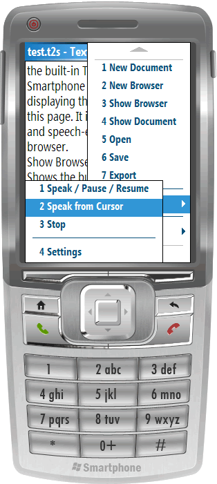TextSpeech Pro for Windows Mobile Classic (Smartphone)