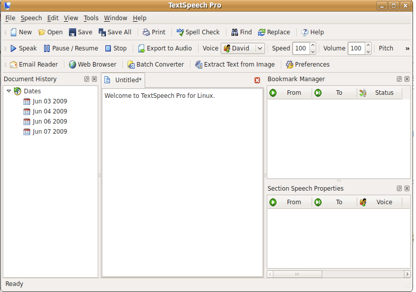 TextSpeech Pro for Linux